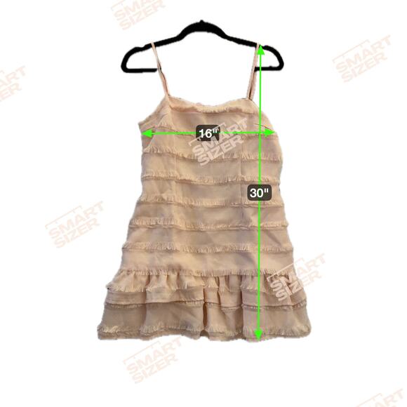 Cute Pink Fringe Dress By Polly Size 6 - Picture 4 of 6